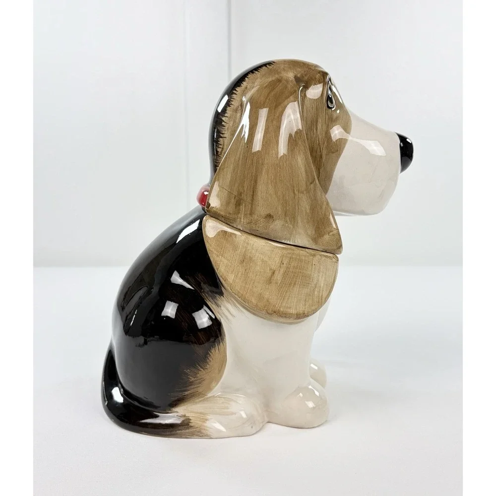Pioneer Woman Charlie Basset Hound Cookie Jar Ceramic Dog Treat Canister w/Lid
